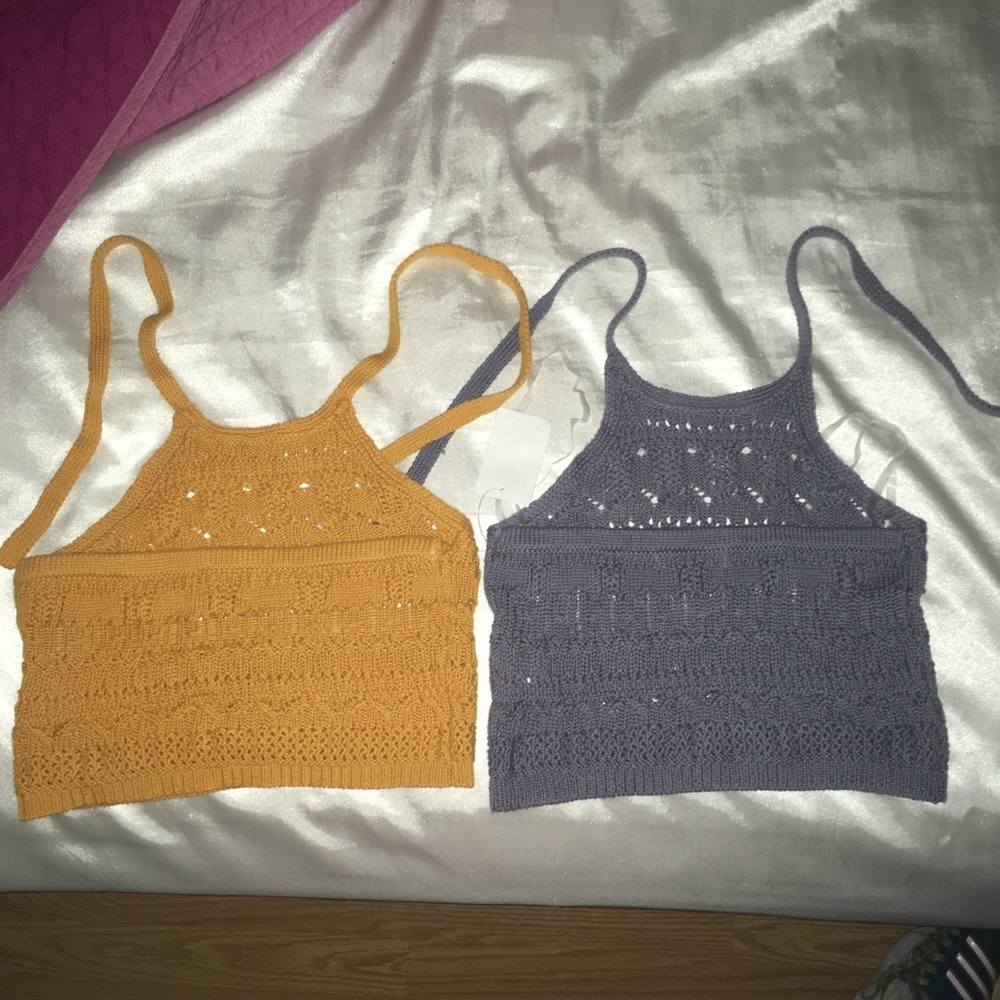 2 Halter Crop Crochet Tops - Picture 2 of 6